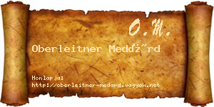 Oberleitner Medárd névjegykártya